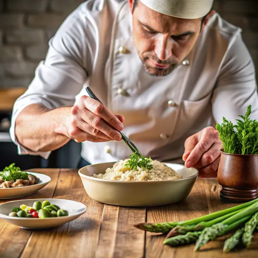 Risotto de Arroz Integral y Espárragos